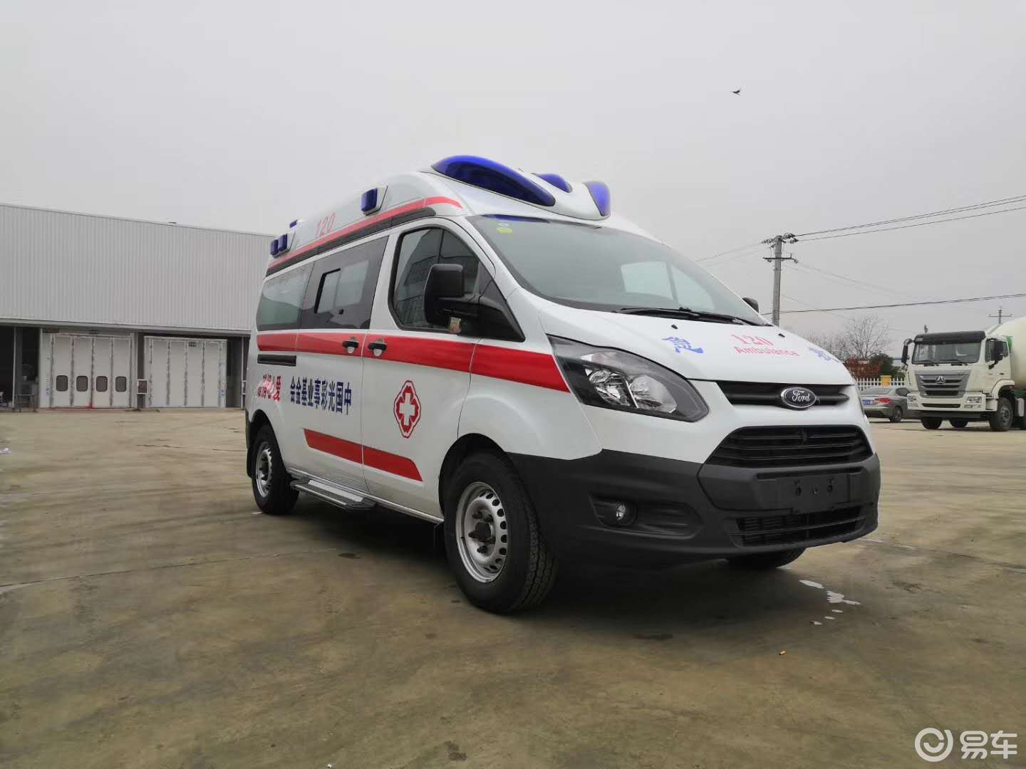 国六10万左右救护车还带负压舱江铃新全顺v362急救车