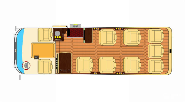 丰田考斯特10座豪华版最新报价10座内饰布局图