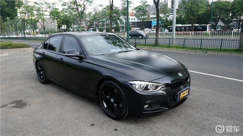 宝马3系亚光黑磨砂黑 青蛙王子改色膜vinyl frog_易车