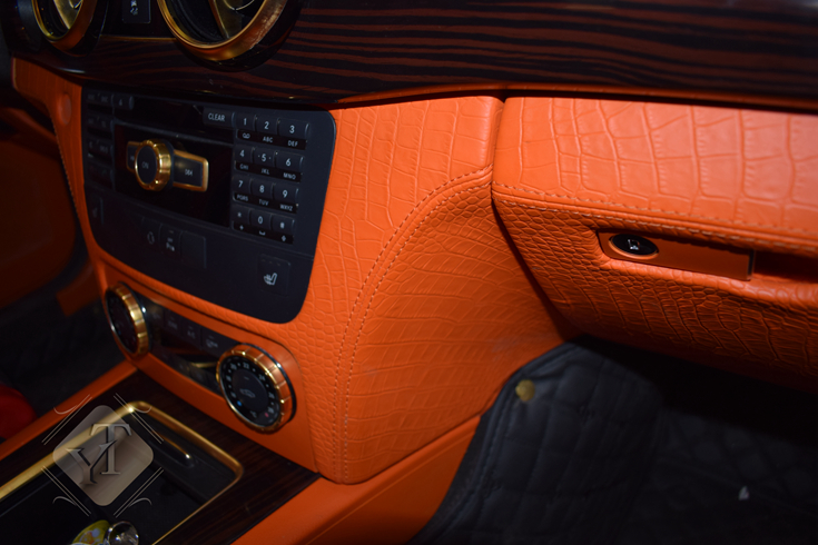 奔驰glk内饰个性改装成都艺腾