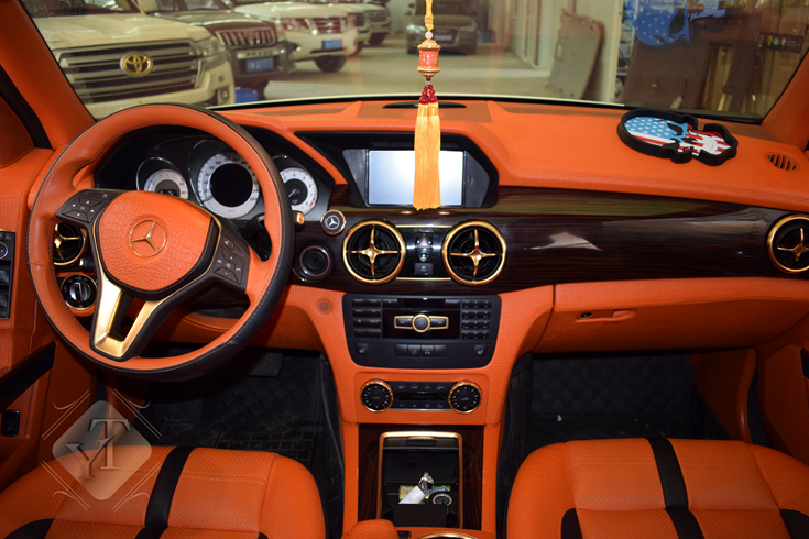 奔驰glk内饰个性改装成都艺腾