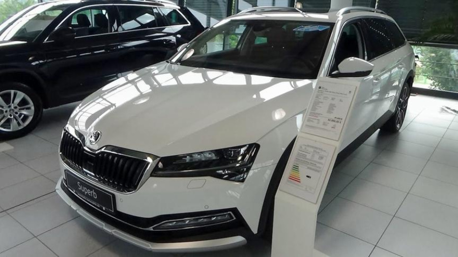 新车到店实拍2020款斯柯达速派4x4外形太帅