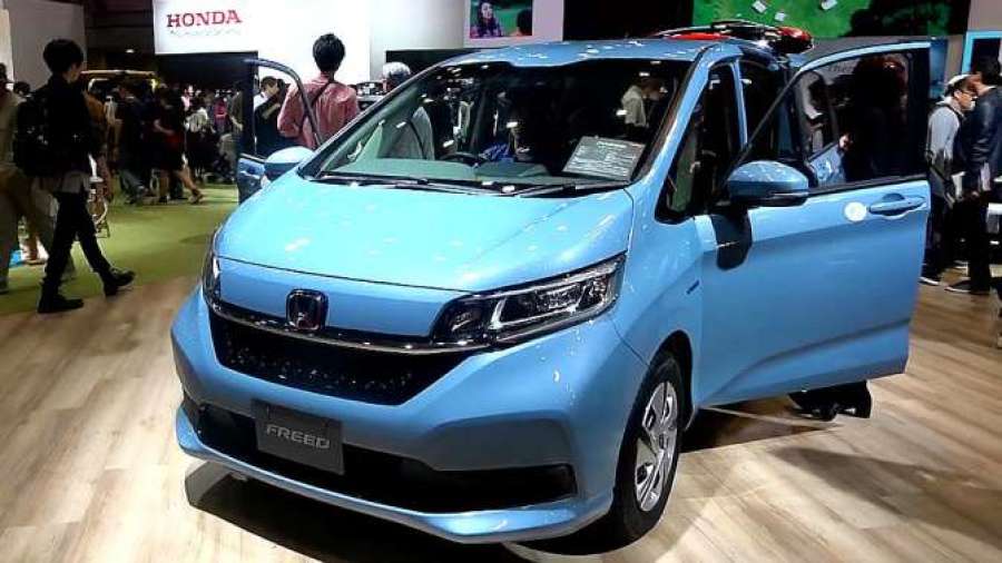 车展现场实拍2020款本田飞度七座版freed颜值真不赖