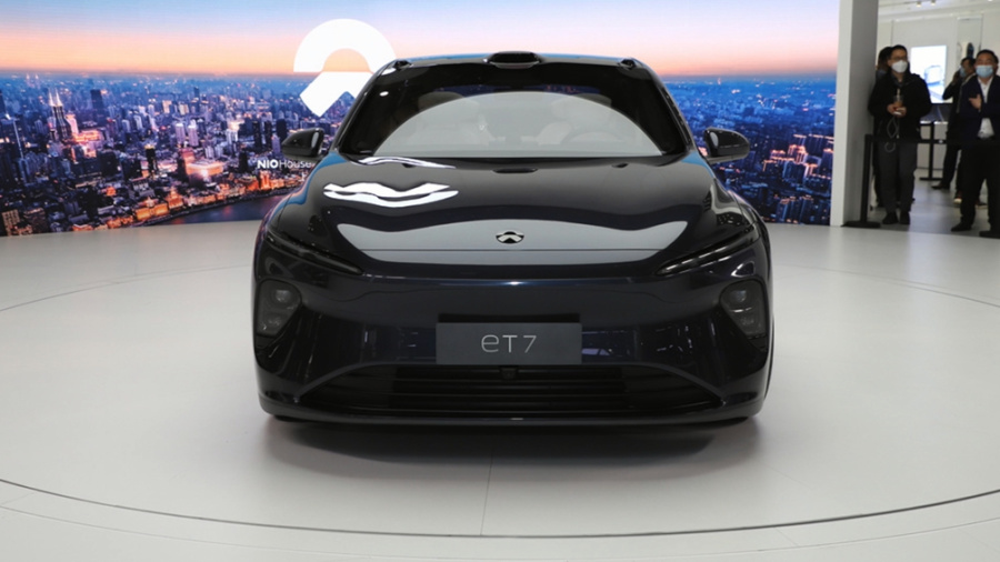蔚来et7试制车实车图片